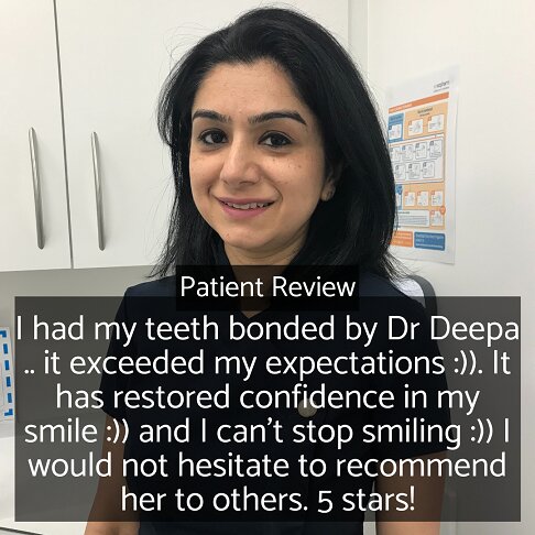 Composite Bonding London - Dr Deepa patient testimonial