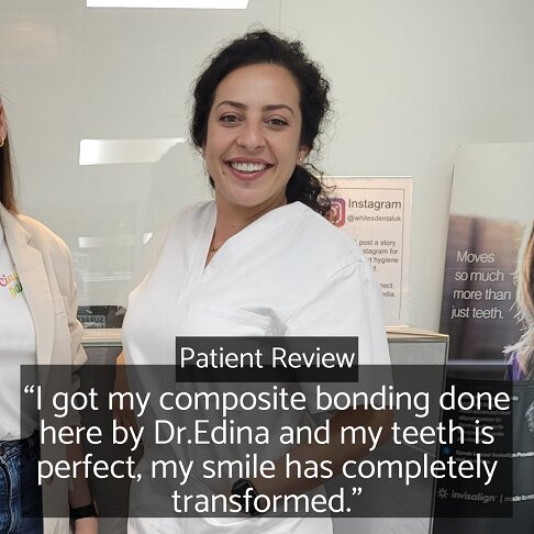 Composite Bonding London - Dr Edina patient testimonial